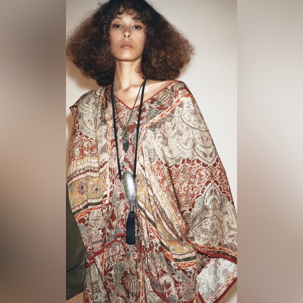Zara Paisley Caftan Dress - Picture 7 of 10